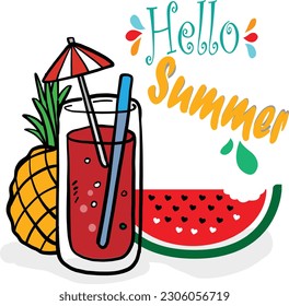 ilustración vectorial gráfico de verano, ferfecto para banner, verano y