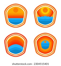 Illustration vector graphic of SUMMER FLAT LOGO for apparel design merchandise, such as logos on product packaging
