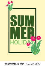 Illustration vector graphic of summer holiday, perfect for template and background.