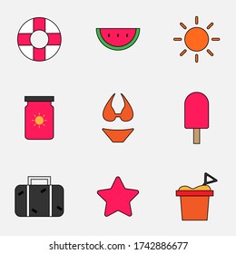Illustration vector graphic of summer icon