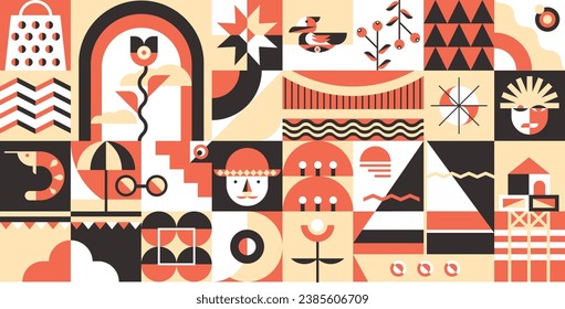 Vektorgrafik von Sommermustern, perfekt für Designs mit Sommerthema