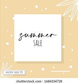 Illustration vector graphic Summer Social media, brand ad templates for posting and story ads. Social media trends.