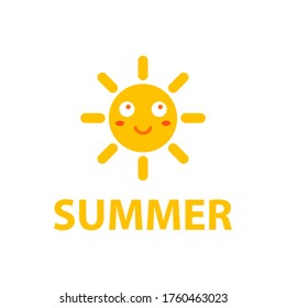 Gráfico vectorial de ilustración de carácter solar de verano