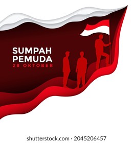 illustration vector graphic of sumpah pemuda - youth pledge