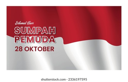 illustration vector graphic of sumpah pemuda ( youth pledge ), perfect for background, landing page, website, banner, etc.