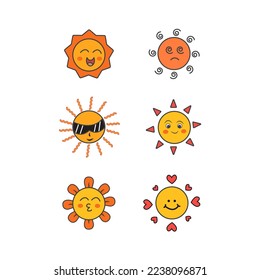 Illustration, Vektorgrafik des Sonnenschutzsymbol-Pakets
