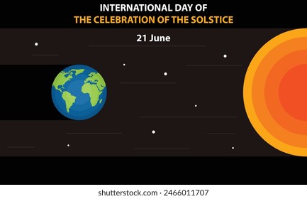 illustration vector graphic of The sun emits full radiation to the earth, perfect for international day, celebration of the solstice, celebrate, greeting card, etc.