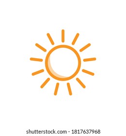 Ilustración del icono de Sun en el vector gráfico. Apto para el tiempo, amanecer, clima, etc.