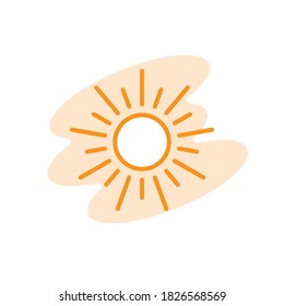 Illustration Vector graphic of sun icon. Fit for sunshine, sunlight, sunny, sunrise etc.