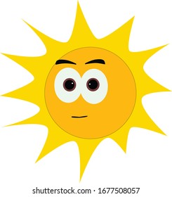 Illustration vector graphic of sun. Perfect for cartoon education