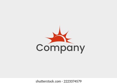 Illustration vector graphic of sun, sunrise, or sunset. Good for logo