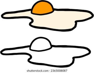Illustration vector graphic of sunny side egg. Good for any design or product related to nutrition, health food, etc.