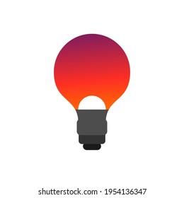 Illustration Vector Graphic of Sunset Bulb Logo. Perfect to use for Technology Company