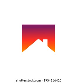 Gráfico vectorial de ilustración del logotipo de la Casa del Sol. Perfecto para la compañía tecnológica