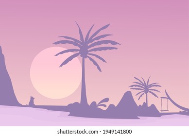 Gráfico vectorial de ilustración de paisaje de vista de puesta de sol
Perfecto para fondo, tema, fondo de pantalla, banner, plantilla, etc.