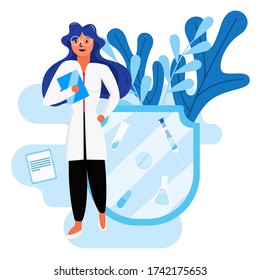 Illustration vector graphic of Super Women Doctor, good for your design with a health theme and support all doctor in the world