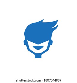 Vektorgrafik des Oberkopf-Logo-Designs