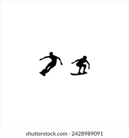 Illustration vector graphic of surf icon, white background