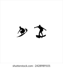 Illustration vector graphic of surf icon, white background