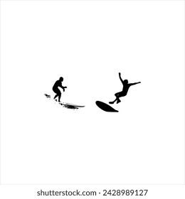 Illustration vector graphic of surf icon, white background