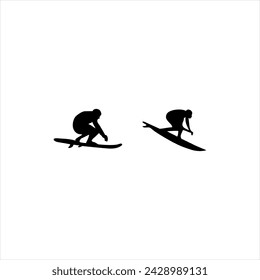Illustration vector graphic of surf icon, white background
