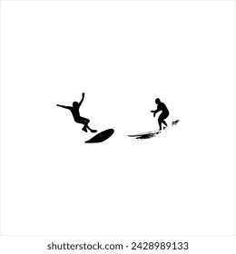 Illustration vector graphic of surf icon, white background
