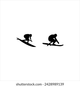 Illustration vector graphic of surf icon, white background