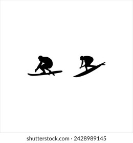Illustration vector graphic of surf icon, white background