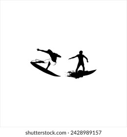 Illustration vector graphic of surf icon, white background