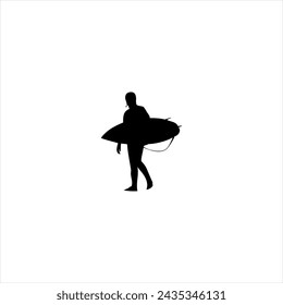 Illustration vector graphic of surfing icon