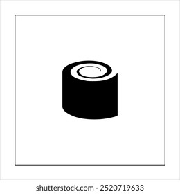 Illustration vector graphic of sushi food icon, black and white