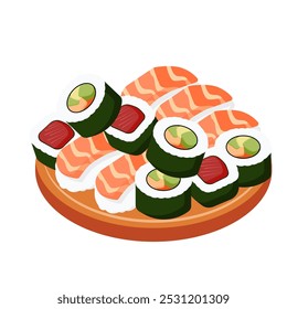 Illustration vector graphic of sushi
Perfect for organic, nutrition, fresh, product, eating, kitchen, restaurant, etc. 