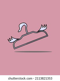 Illustration vector graphic of Swan Clothes Hangers