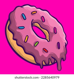 Illustration vector graphic of SWEET DONUT suitable for logo product also for design merchandise
