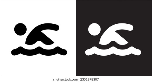 Illustration vector graphic of 
swiming icon