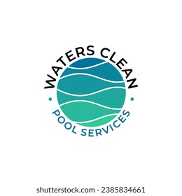 Illustration vector graphic of swimming pool cleaning service logo vector template
