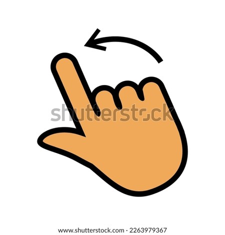 Illustration Vector Graphic of Swipe, left, hand gestures Icon