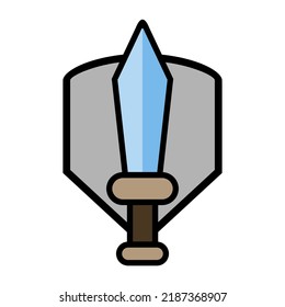 Ilustración Vector Gráfico de la espada, género, categoría Icono