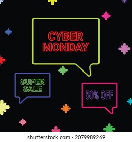 Illustration vector graphic of syber Monday