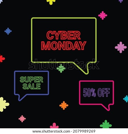 Illustration vector graphic of syber Monday