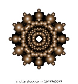 illustration vector graphic of Symmetrical Ornament. with a shiny brown color.  fit for logo, icon or symbol, etc