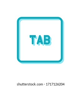 Tab Button Vector Illustration Vector Graphic Tab Button Icon: เวกเตอร์สต็อก (ปลอดค่า ...