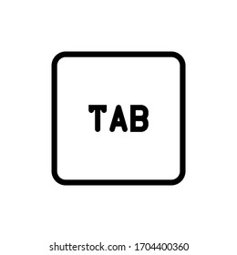 Illustration vector graphic of tab keyboard icon