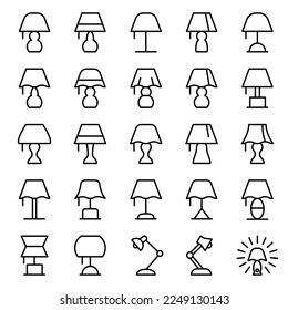 Ilustración Gráfico vectorial del icono de la lámpara de tabla
