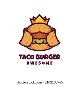 Illustration vector graphic of taco burger, good for logo design
