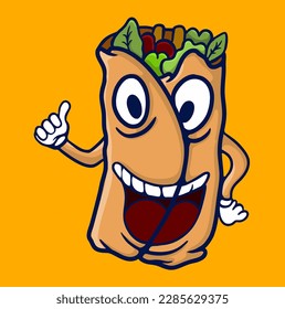 Illustration vector graphic of TACO HERE suitable for logo product also for design merchandise