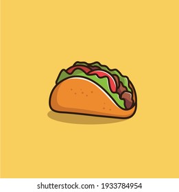 Illustration vector graphic of tacos. Perfect for menu books, posters, banners, etc.