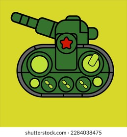 ilustración vector gráfico tanque lindo , para logotipo, icono, plantilla, diseño, etc