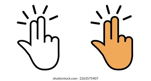 Ilustración Vector Gráfico de Tap, gestos de mano Icono