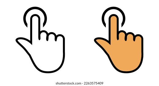Illustration Vector Graphic of Tap, hand gestures Icon